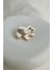 Taşlı Balık Detay Beyaz Mineli Kedi Broş (3cm) 1