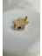 Taşlı Balık Detay Beyaz Mineli Kedi Broş (3cm) 2