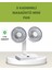 Çift Kafalı Masaüstü ve Duvar Tipi Sessiz USB Şarjlı Fan 1