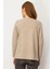 Kadın Sıfır Yaka Yaka Kenarı Işlemeli Yün Bluz K.bej 4