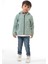 Erkek Çocuk Mint Yeşili Astarlı Su ve Rüzgar Geçirmez Kapüşonlu Çift Fermuarlı Yağmurluk Y15C 6
