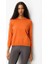 Kadın Basic Sıfır Yaka Kazak Turuncu 2