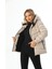 Spor Kadın Polarlı Kapüşonlu Su Geçirmez Rüzgara Dayanıklı Mont & Kaban & Parka 13
