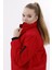 Kadın Kırmızı Astarlı Dik Yaka Mevsimlik Su ve Rüzgar Geçirmez Mont FM-505-K 6