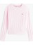 Kız Çocuk Relaxed Fit Saç Örgüsü Desenli Triko Kazak - Pembe 5