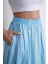 Tesettür Etek Uzun Çift Cepli Poplin Kumaş Beli Lastikli Iç Göstermez Etek Astarsız (90 Cm) 2