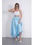 Tesettür Etek Uzun Çift Cepli Poplin Kumaş Beli Lastikli Iç Göstermez Etek Astarsız (90 Cm) 5