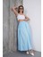 Tesettür Etek Uzun Çift Cepli Poplin Kumaş Beli Lastikli Iç Göstermez Etek Astarsız (90 Cm) 7
