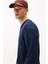 Erkek Slim Fit Bisiklet Yaka Dokulu Triko Kazak - Lacivert 4