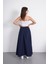 Tesettür Etek Uzun Çift Cepli Poplin Kumaş Beli Lastikli Iç Göstermez Etek Astarsız (90 Cm) 4