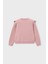 Kız Çocuk Ajurlu Fırfır Yaka Triko Kazak - Pudra Pembe 2