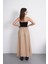 Tesettür Etek Uzun Çift Cepli Poplin Kumaş Beli Lastikli Iç Göstermez Etek Astarsız (90 Cm) 3