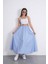 Tesettür Etek Uzun Çift Cepli Poplin Kumaş Beli Lastikli Iç Göstermez Etek Astarsız (90 Cm) 2