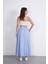 Tesettür Etek Uzun Çift Cepli Poplin Kumaş Beli Lastikli Iç Göstermez Etek Astarsız (90 Cm) 4
