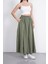 Tesettür Etek Uzun Çift Cepli Poplin Kumaş Beli Lastikli Iç Göstermez Etek Astarsız (90 Cm) 8