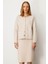 Kadın Triko Düz Basic Etek Bej 2