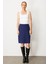 Kadın Triko Düz Basic Etek Lacivert 1