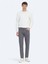 Antrasit Dokuma Slim Fit Casual Pamuk Karışımlı Pantolon 1