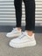 JY010 Cloud Bağcıklı Cilt Erkek Günlük Sneaker Ayakkabı Cbt - Beyaz 2