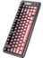 M75 Kablosuz 2.4ghz Kablosuz + Bt Çift Modlu Klavye LED Ekranlı Oyun Klavyesi ile Pbt Knob Rainbow 4