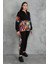 Kapşonlu Fermuar ve Baskı Detaylı Kuşgözlü Sweatshirt Pantolon Takım 26A19562 5