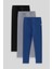 Standart Fit Basic 3lü Paket Siyah-Gri-Indigo Kız Çocuk Tayt - 75047 1