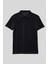 Lacivert Polo Yaka Standart Fit Basic Unisex T-Shirt - 11330 1