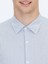 Mavi Çizgili Regular Fit Casual Pamuk Karışımlı Gömlek 4