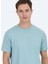 Mint Düz Bisiklet Yaka T-Shirt 3