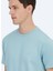 Mint Düz Bisiklet Yaka T-Shirt 4
