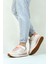 102 19253-G Deri Bej Kadın Sneaker 3