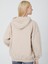 Kadın Soluk Efektli Oversıze Bej Sweatshırt 8