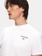 Erkek Kısa Kollu Sıfır Yaka Mini Sloganlı Regular Beyaz T-shırt 6