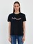 Kadın Sıgn Baskılı Kısa Kollu Regular Lacivert T-shırt 7