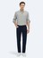 Lacivert Düz Dokuma Slim Fit Casual Pamuk Karışımlı Pantolon 1