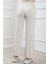 Bol Paça Kadın Pantolon Pamuk-Elastan Karışımıyla Rahat Kullanım Taş Renk 4