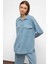 Çıt Çıt Kapamalı Salaş Soft Denim Ikili Takım Mavi 9378-TK 2