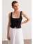 Siyah Dekolteli Crop Bluz 3