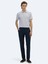 Lacivert Düz Dokuma Regular Fit Casual Pamuk Karışımlı Pantolon 1