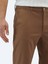 Açık Kahve Düz Dokuma Regular Fit Casual Pamuk Karışımlı Pantolon 3