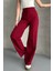 Kadın Yeni Sezon Yüksek Bel Klasik Bordo Kumaş Pantolon Bordo / Xl 2