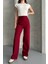 Kadın Yeni Sezon Yüksek Bel Klasik Bordo Kumaş Pantolon Bordo / Xl 7