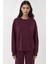 Kadın Modal Touch Basic Sweatshirt Bordo Kırmızı 1