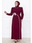 Zühre Tesettür Abiye Bordo 4