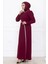 Zühre Tesettür Abiye Bordo 6