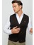 Erkek Ince Triko Düz Yelek K.kahve 7