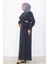 Roza Abiye Elbise Antrasit 3