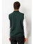Erkek Hakim Yaka Çelik Örgü Yün Yelek Yeşil 3
