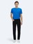 Siyah Düz Dokuma Slim Fit Casual Pamuk Karışımlı Pantolon 1