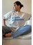Unisex Baskılı Oversize T-Shirt - Beyaz 3